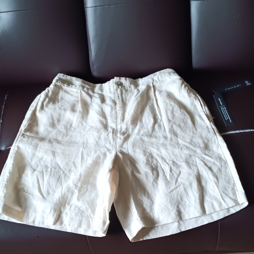 Cream Casual Shorts